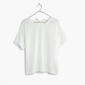 Madewell | White Boxy Back Tie Blouse